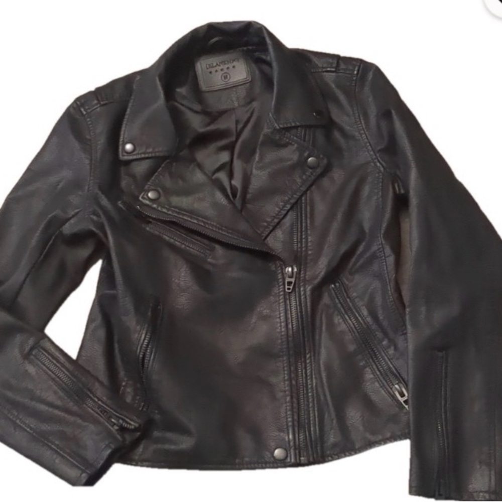 Black Blank NYC Faux Leather Moto Jacket